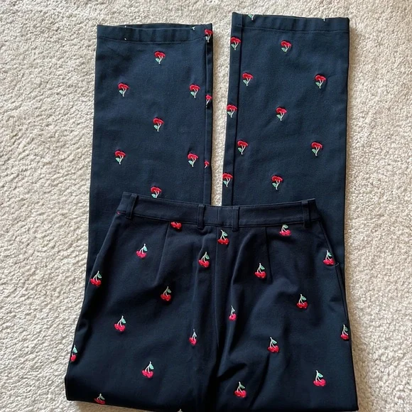 St.John Sport Wild Cherry Navy Pants - Picture 4 of 10
